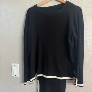 Black and White Sweater Set